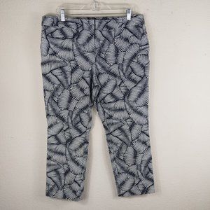 Ann Taylor  Printed Leaf Ankle Pants
